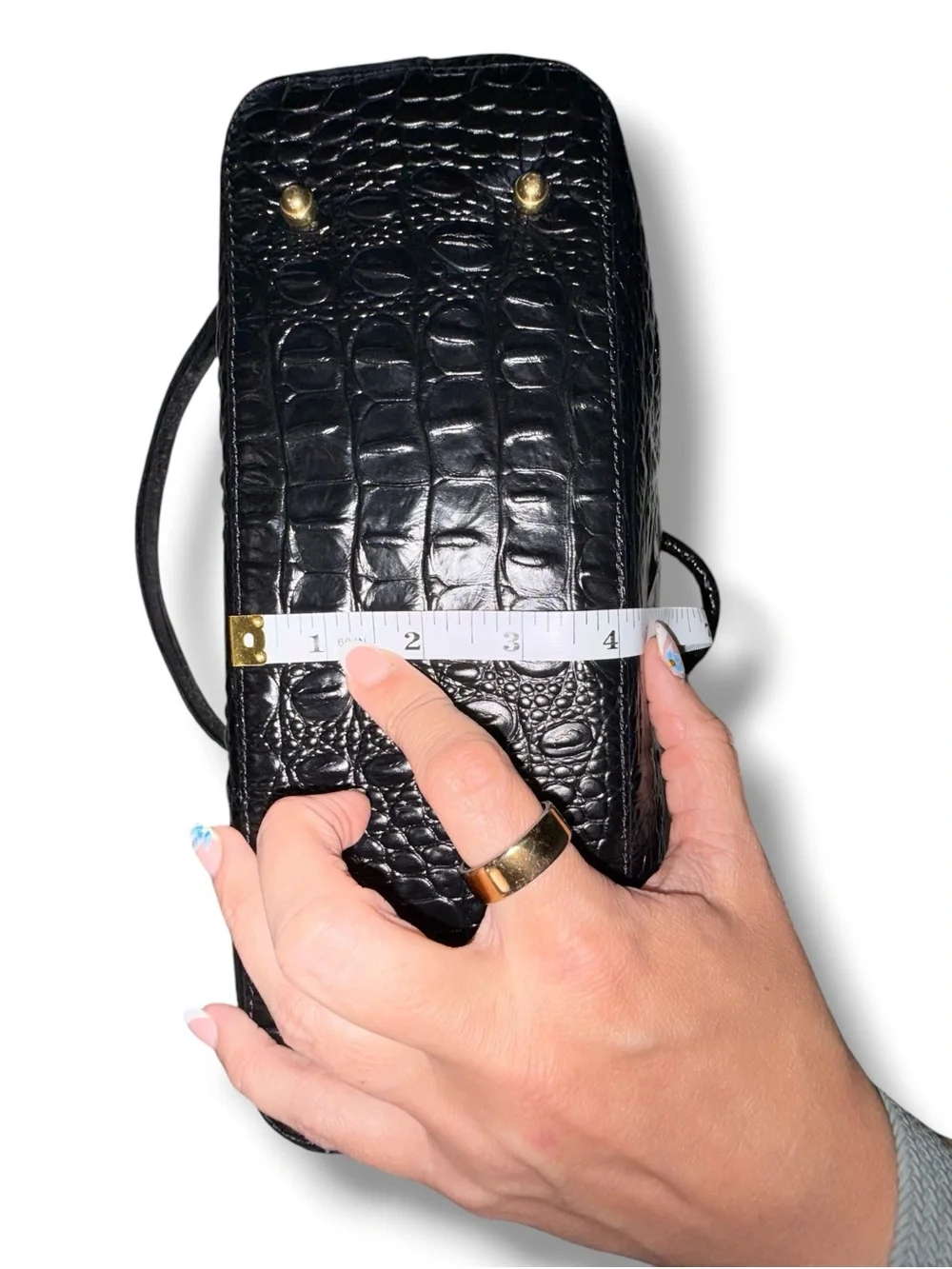 BRAHMIN – Mini Asher Satchel – Black Melbourne